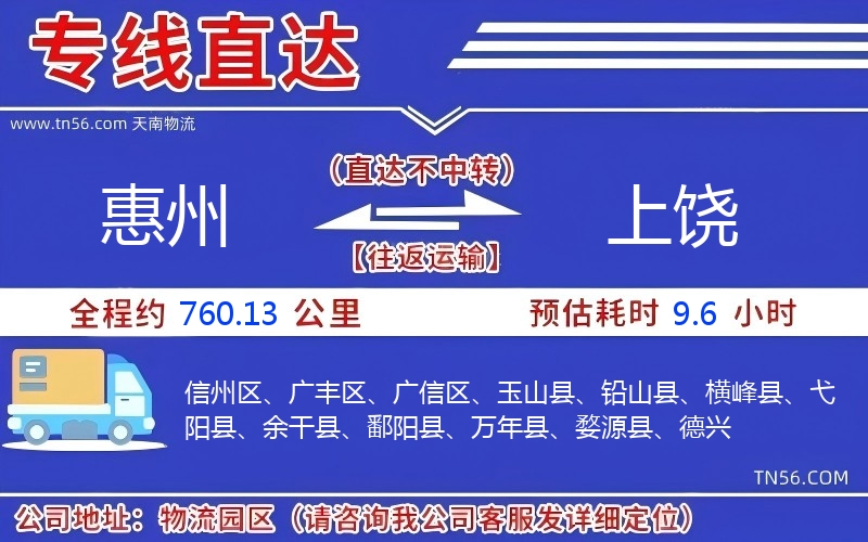 惠州到上饒物流公司