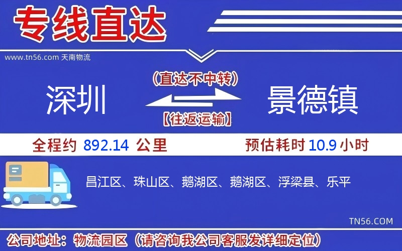 深圳到景德鎮物流公司