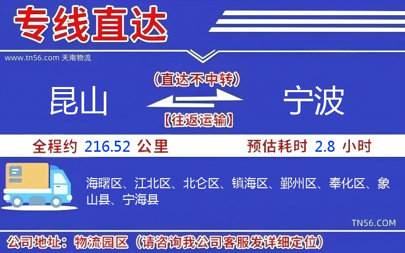 昆山到寧波物流公司